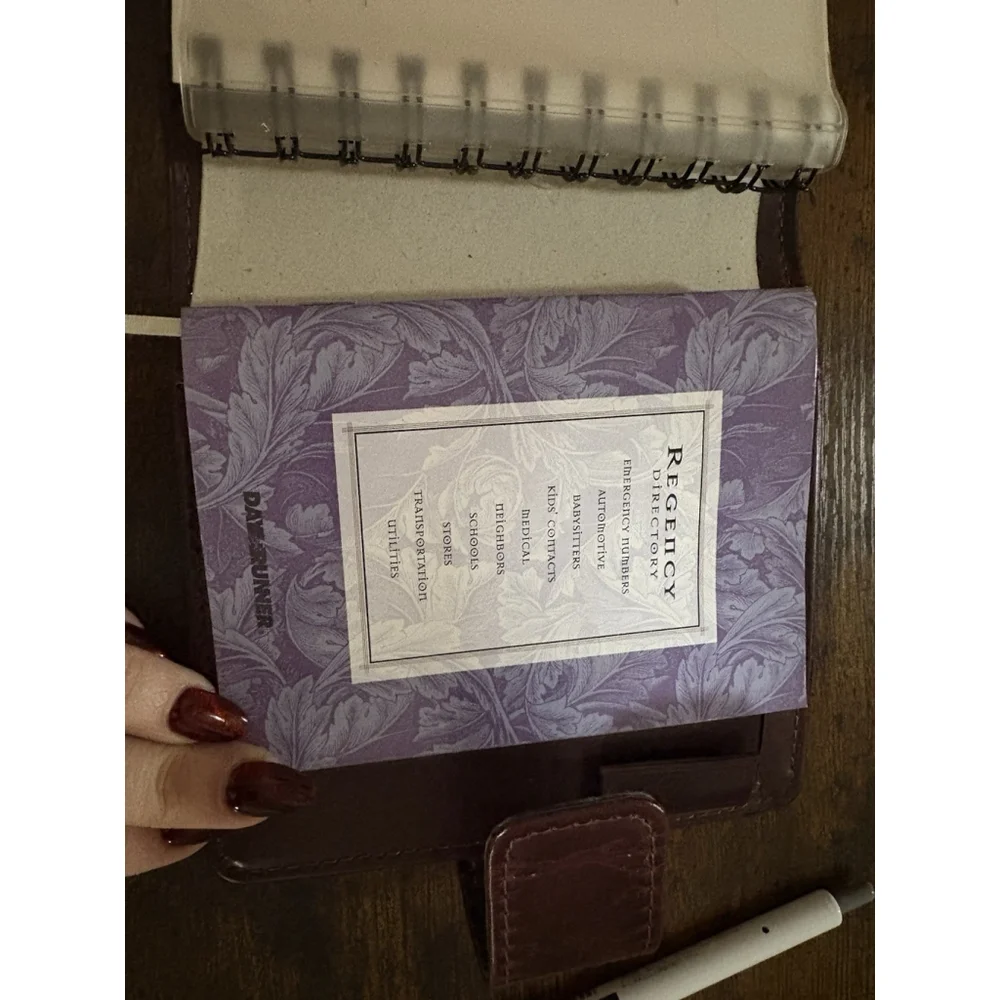 Vintage 90s Planner Day book Portfolio Regency Unused Oxblood Leather